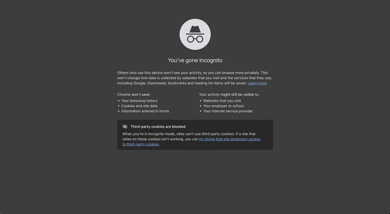 Incognito screenshot